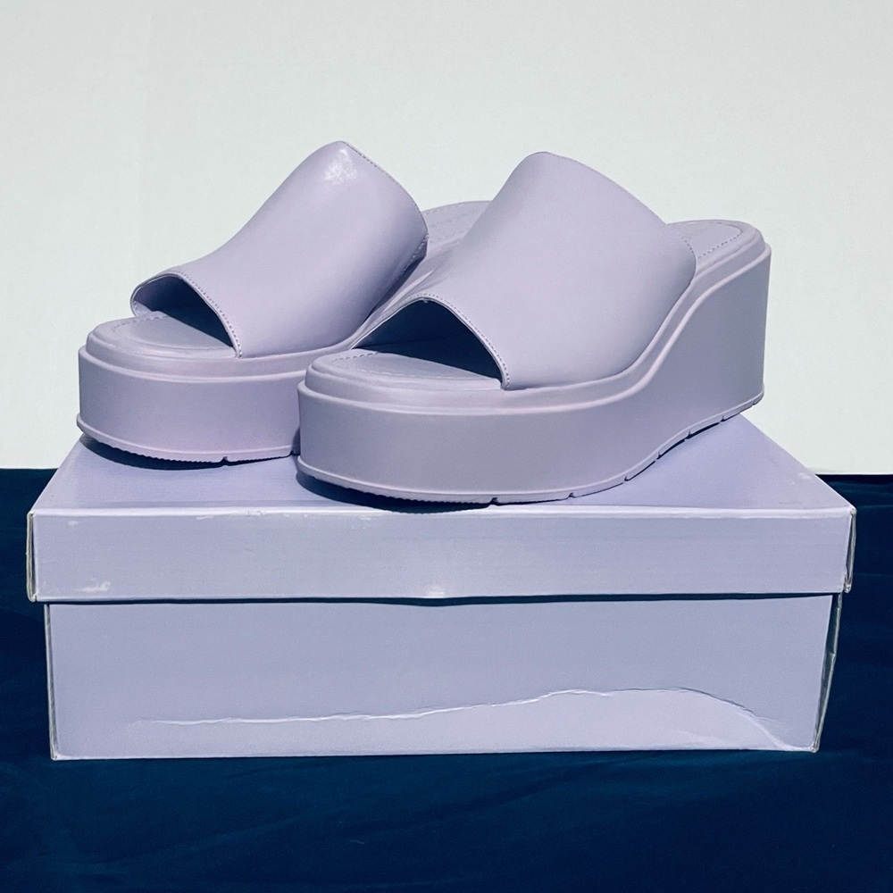 madden girl Wiindy Women's Wedge Sandals in Lavender
